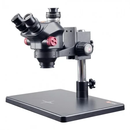 YCS 7050X Trinocular Stereo Microscope 7X-50X Continuous Zoom With Extra Large Base