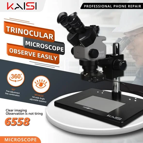 6575X Microscópio Trinocular Kaisi
