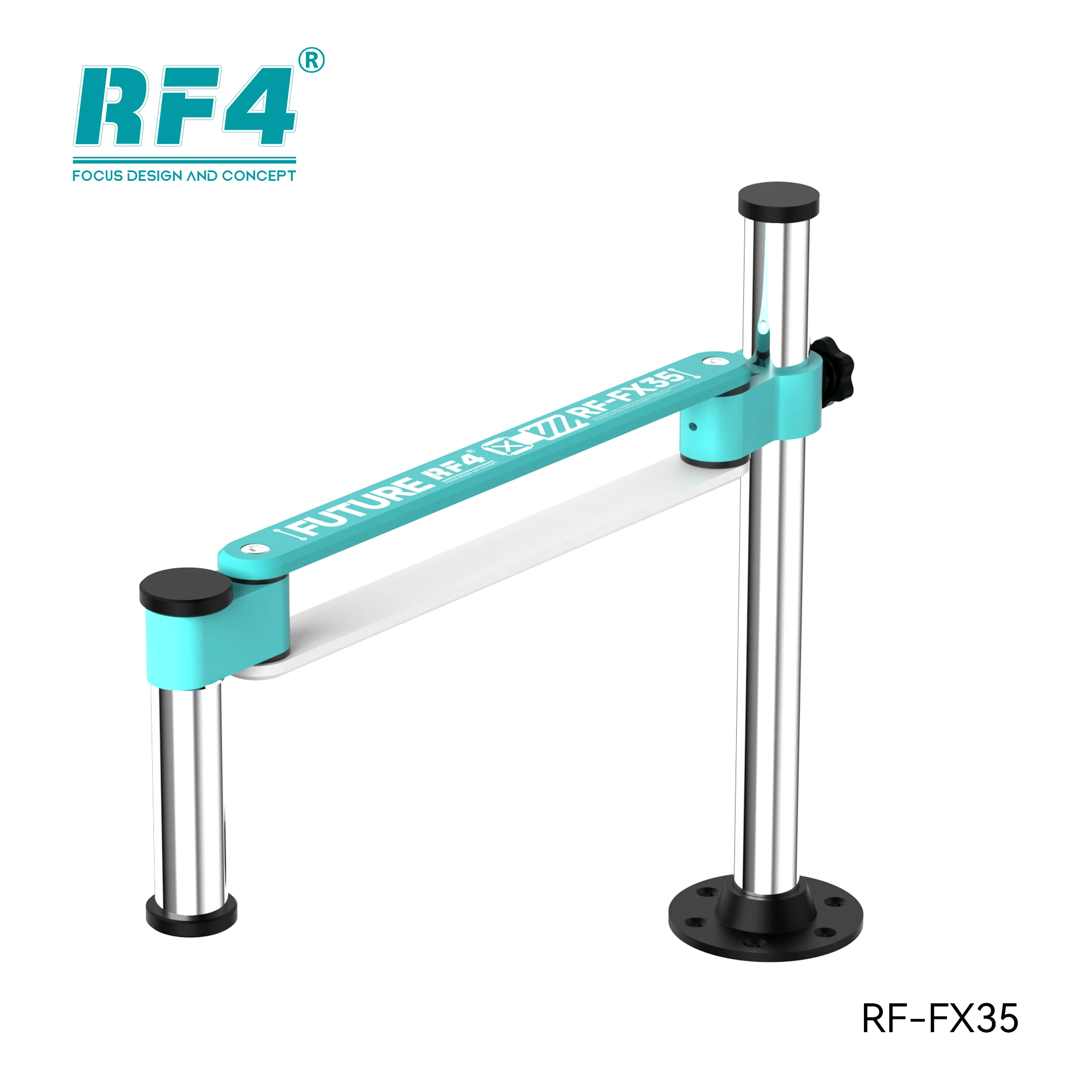 Support universel à bras pivotant en métal RF4 RF-FX35 à 360° avec fixation relevable pour la plupart des microscopes - 32 mm