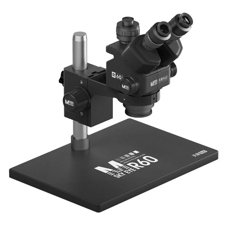 MaAnt Sky Eye R60 7-60X Zoom Trinocular Microscope 0.7X-6.0X Objective Lens PCB/SMD/BGA Industrial Microscope for Phone Repair