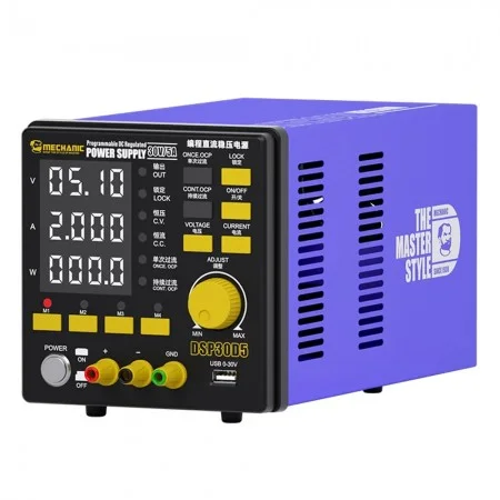 MECHANIC DSP30D5 Programmble DC Regulated Power Supply 30V 5A Rear Cooling Fan Double-sided Heat Sink Power Supply