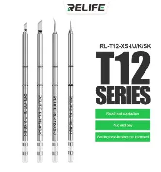 RELIFE T12 Series Soldering Iron Tips Universal Welding Head For Most T12 Soldering Station Handle