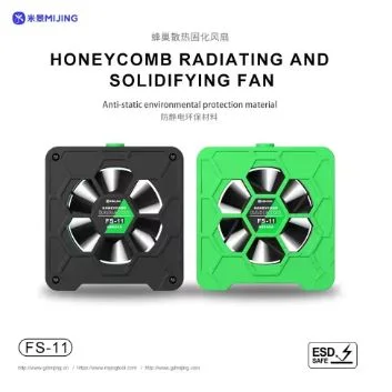 MIJING FS-11 Honeycomb Cooling and Solidification Fan Dual UV Beads High Power Efficient Maintenance Tools Suction Exhaust Air