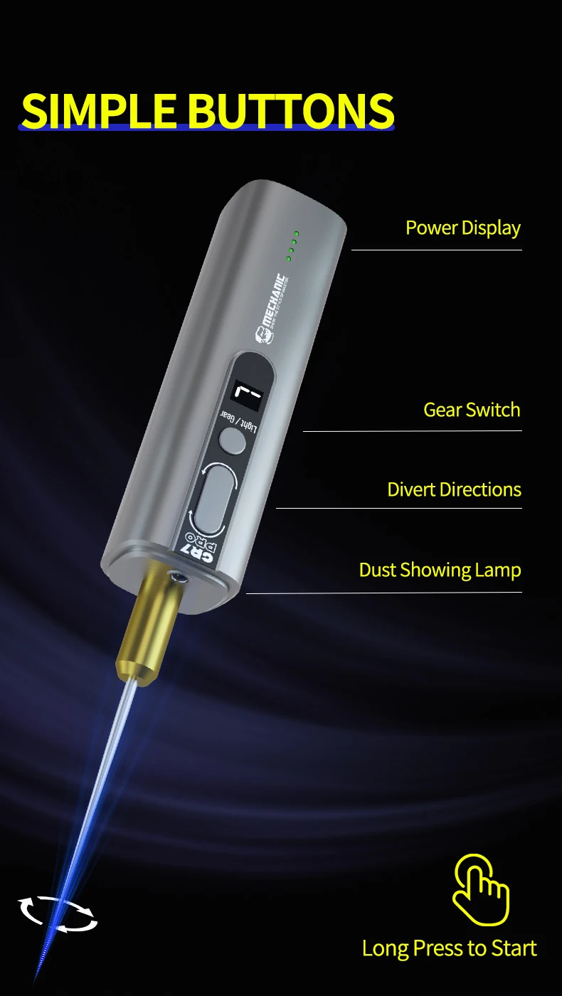 MECHANIC OFFICIAL GR7-Pro Split Electric OCA Glue Remover 7 High-Speed Grinder Tools For Mobile Phone Repair Tools