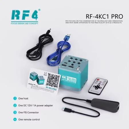 RF4 RF-4KC1 PRO Microscope HD 4K Camera HDMI 30FPS Output Trinocular Microscope Camera For Mobile Phone PCB Welding Repair