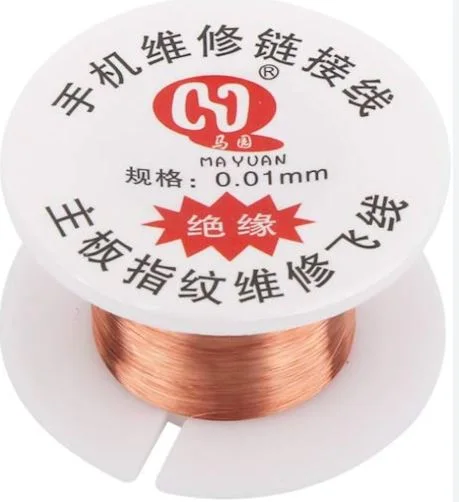 Super Thin 0.01mm Insulation Fly Line Copper Soldering Jump Wire for iPhone Logic Board Motherboard Fingerprint Repair Tools