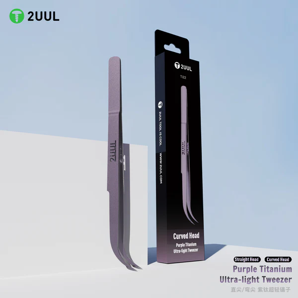 2UUL Purple Titanium Ultralight Tweezer for Precise Phone Board Repai