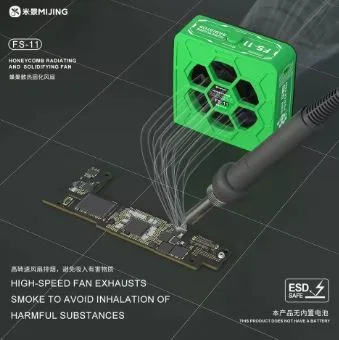 MIJING FS-11 Honeycomb Cooling and Solidification Fan Dual UV Beads High Power Efficient Maintenance Tools Suction Exhaust Air