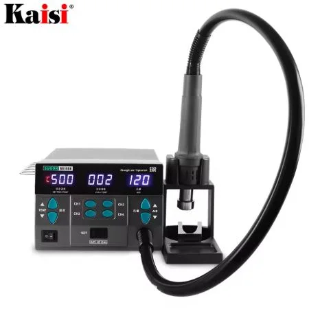 SUGON 8610DX PRO 1000W Hot Air Rework Station LED Display Lead-Free Heat Gun Microcomputer Temperature Adjustable 5nozzle