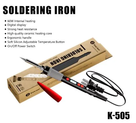 Kailiwei K-505 60W Digital Electric Soldering Iron Rework Tools Station Welding for Phone Electronic Temperature Adjustable Tip