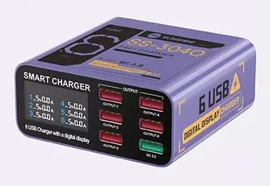 SUNSHINE SS-304Q Smart Lightning Charger/6 USB Ports