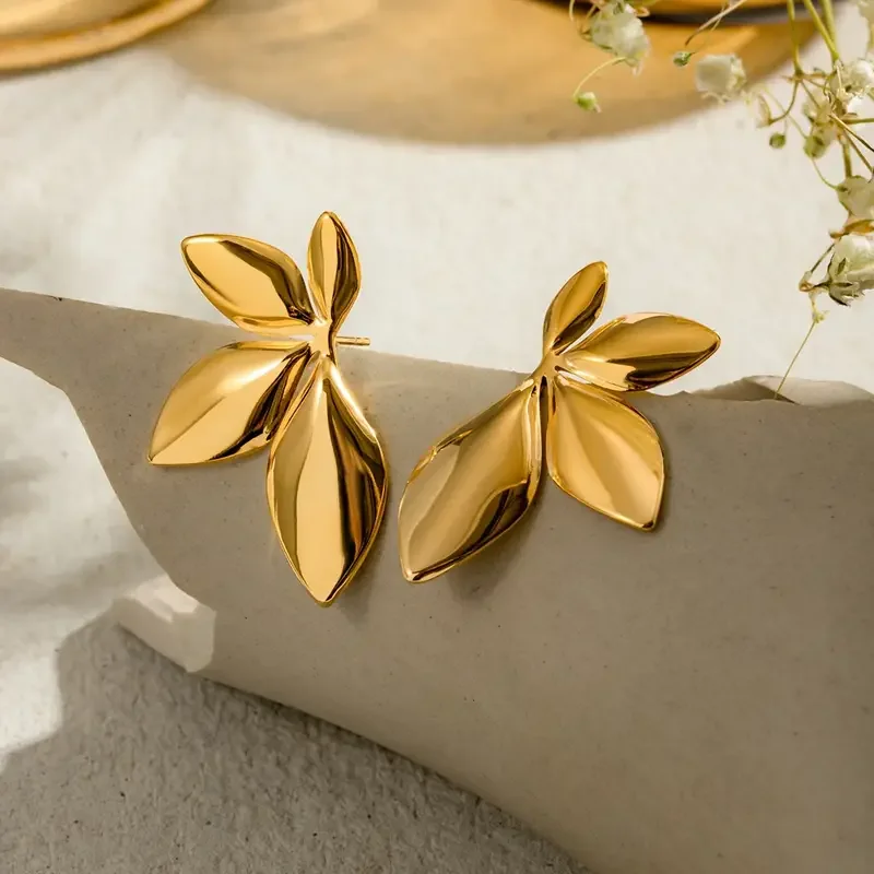 Floral-Leaf Earrings