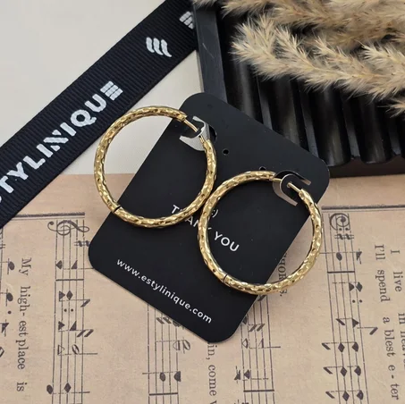 Dotted-Hoop Earrings