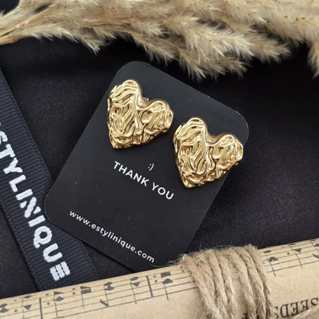 Molten-Heart Earrings