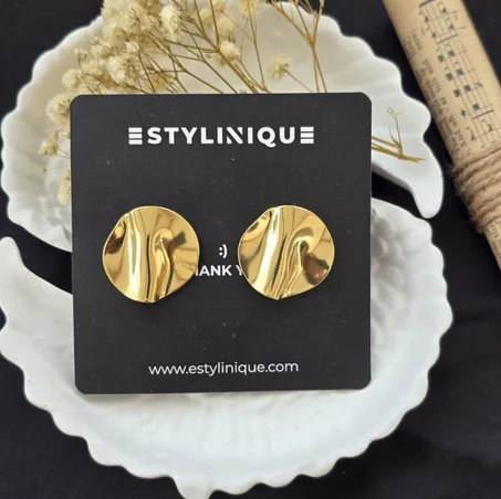 Ripple-Disc Earrings