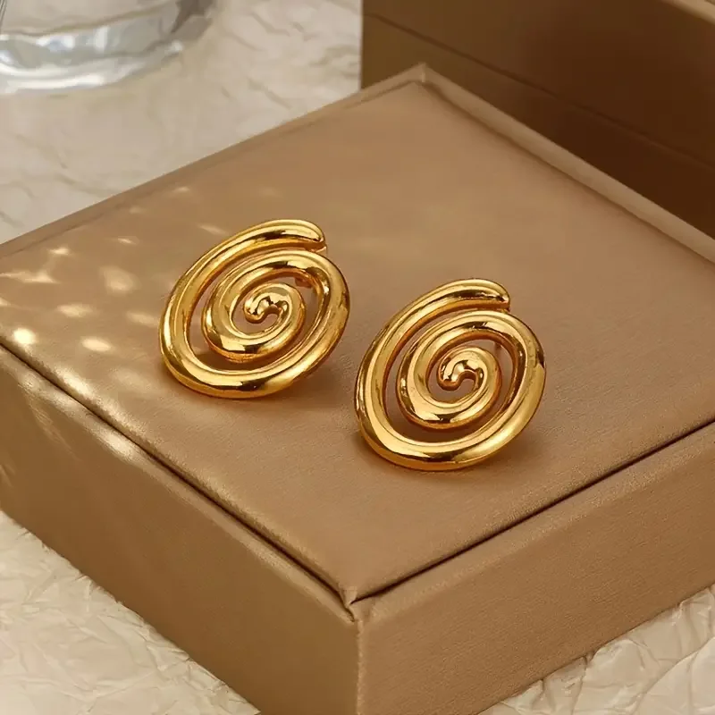 Gold-Spiral Earrings