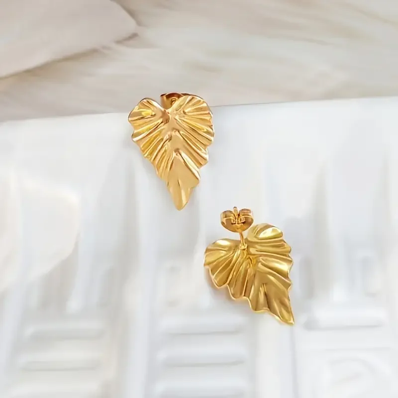 Dropped-Leaf Earrings