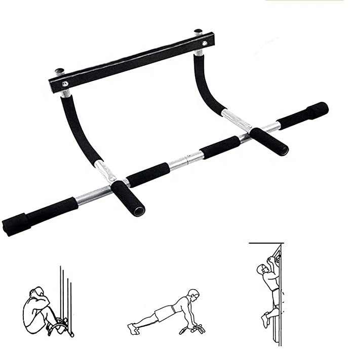 Door Gym- جهاز متعدد الاستخدامات يسمح لك بتقوية جميع عضلات الجزء العلوي: الظهر، الكتفين، الذراعين، الصدر، والترايسبس – قوتك تبدأ من هنا 💪 تمارين عقلة، ضغط، بطن، وأكثر – بدون معدات،سهولة، نتائ
