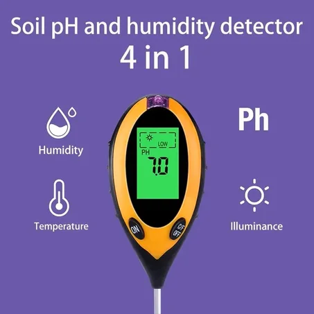 Testeur de PH et d'humidité du sol, testeur d'eau nutritive, haute précision, mètre de fertilité pour jardinage domestique, Ange de fleurs, 1PC