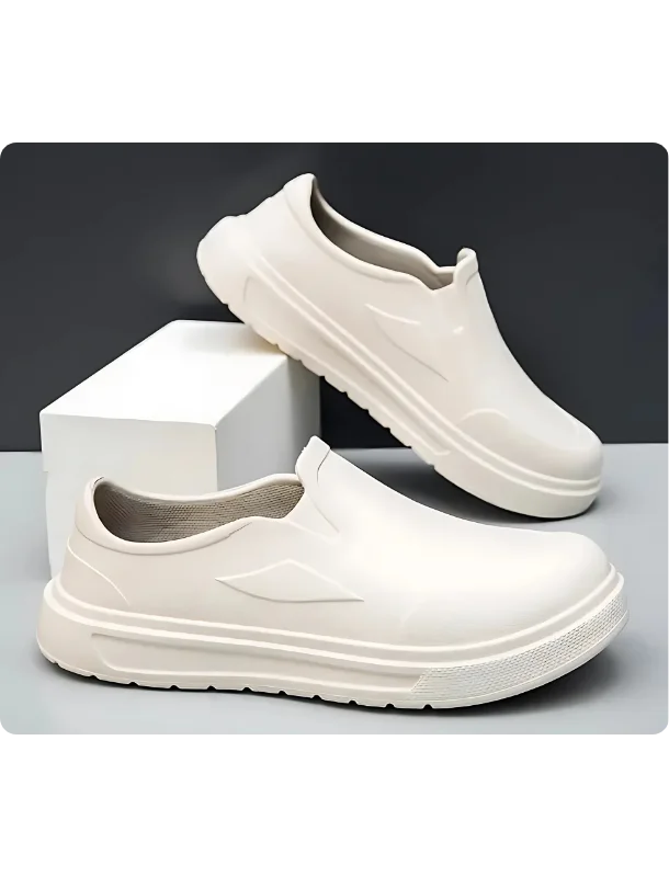 حذاء عملي خفيف الوزن مريح للمشي – ضد الماء – للرجال والنساء (بيج/أسود) Practical Lightweight Comfortable Walking Shoes – Waterproof – For Men and Women (Beige/Black)