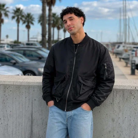 Black Premium Bomber Jacket