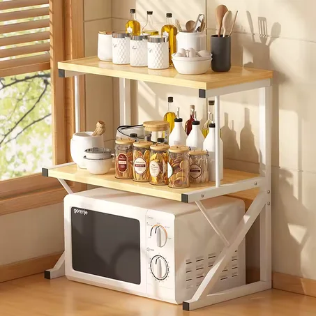 حامل الميكروويف و اللوازم 2 طبقات