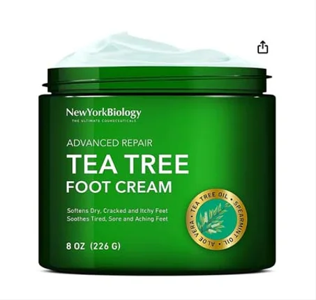 كريم القدم بزيت شجرة الشاي  للاقدام الجافة المتشققة وفطريات الاظافر