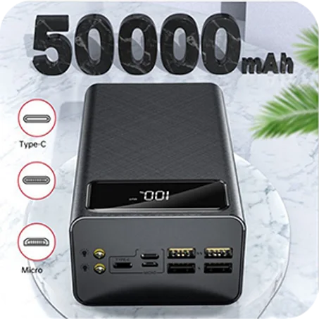 بنك طاقة سريع الشحن بسعة 50000 مللي أمبير في الساعة