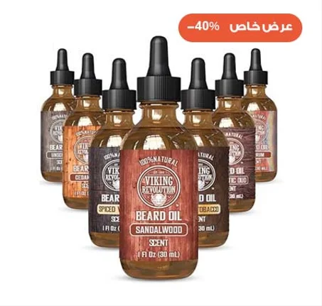 بلسم زيتي للحية - رائحة خشب الصندل الطبيعي بالكامل مع زيوت الأرغان والجوجوبا العضوية