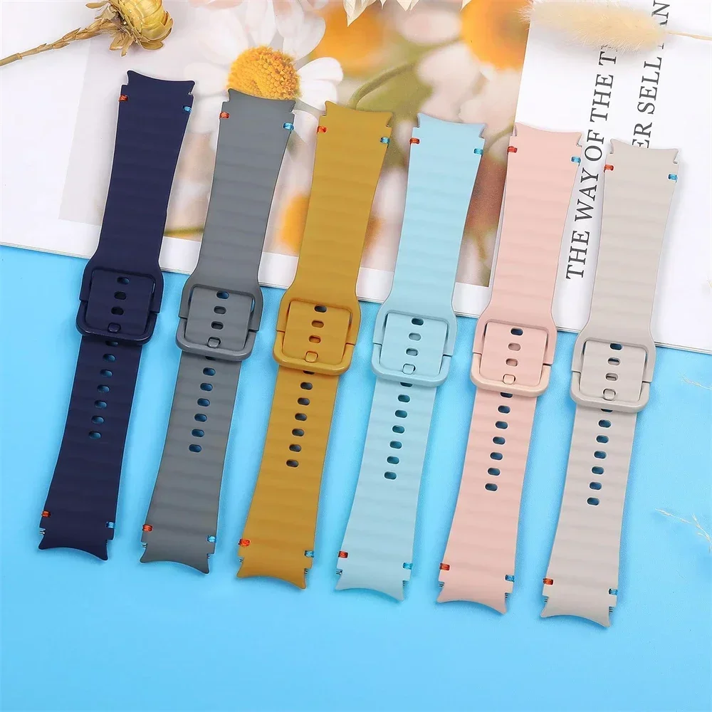 Bracelet en Silicone pour Samsung Galaxy Watch 7/6/5/4/classique/5Pro 40mm 44mm 45mm, Bracelet de Sport correa Galaxy watch 7 FE