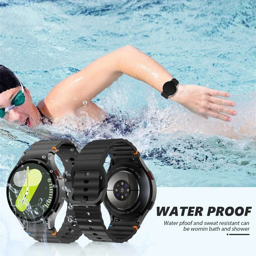 Bracelet en Silicone pour Samsung Galaxy Watch 7/6/5/4/classique/5Pro 40mm 44mm 45mm, Bracelet de Sport correa Galaxy watch 7 FE