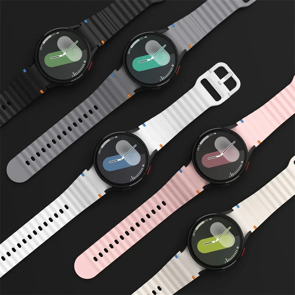 Bracelet en Silicone pour Samsung Galaxy Watch 7/6/5/4/classique/5Pro 40mm 44mm 45mm, Bracelet de Sport correa Galaxy watch 7 FE