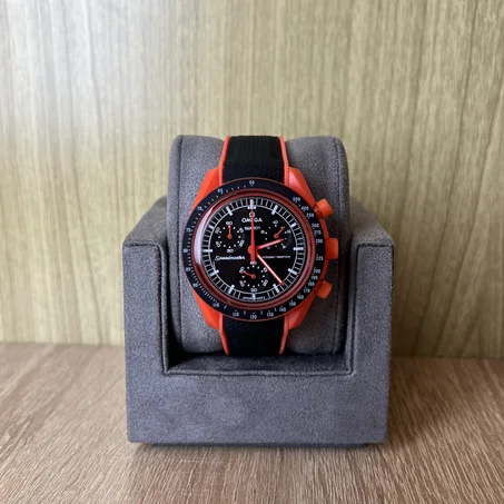 Omega chronographe silicone orange