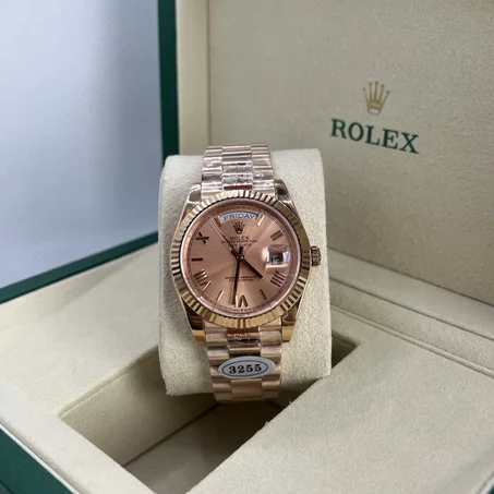 SWISS Day date rose gold