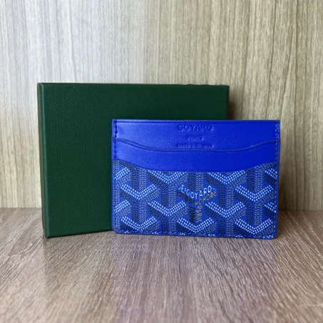Porte carte Goyard bleu nuit