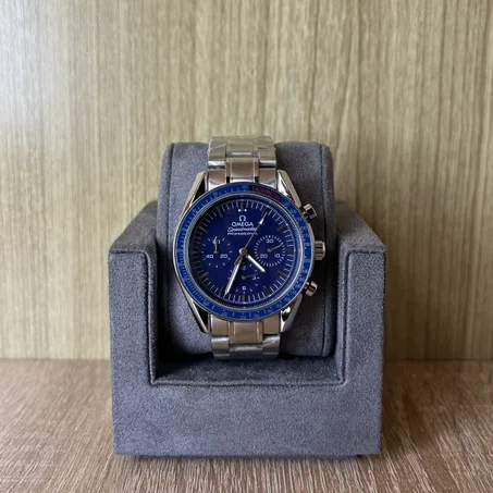 Omega chronographe bleu