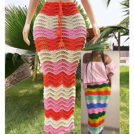 Jupe Crochet  Multicolore