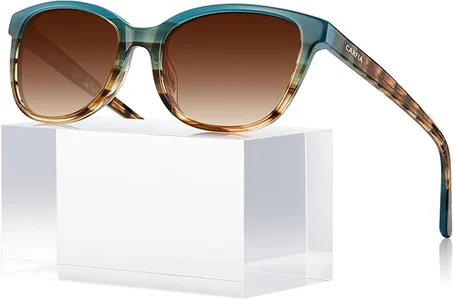 CARFIA Gafas de sol de acetato para mujer, polarizadas, con diseño trendy, adecuadas para la mayoría de las formas de rostro, con protección UV, hipoalergénicas, hechas a mano