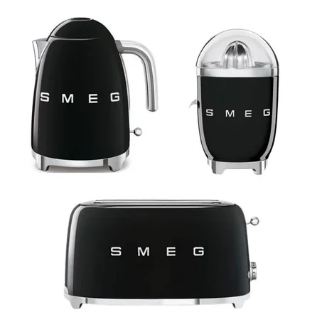 Pack Petit Déjeuner (Toaster - Presse Agrumes - Bouilloire) Noir - SMEG