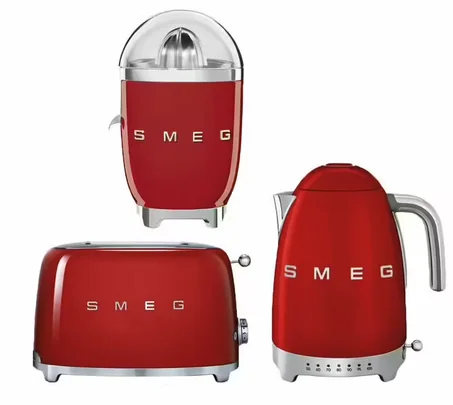 Pack Petit-Déjeuner (Toaster - Presse Agrumes - Bouilloire) Rouge - SMEG