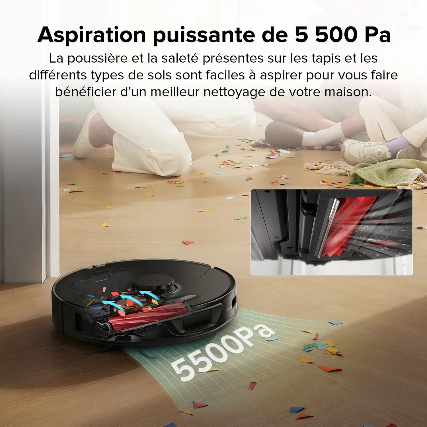 Kit Accessoires Aspirateur Robot W11 - 6 Brosses Latérales + 6 Filtres - Compatible Cleanova W11 - Nettoyage Coins Et Bords