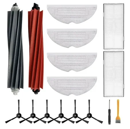 Kit D'Accessoires pour Aspirateur Robot Roborock S8, S8+, S8 Pro Ultra, PièCes de Rechange, Brosses Principales en Caoutchouc,