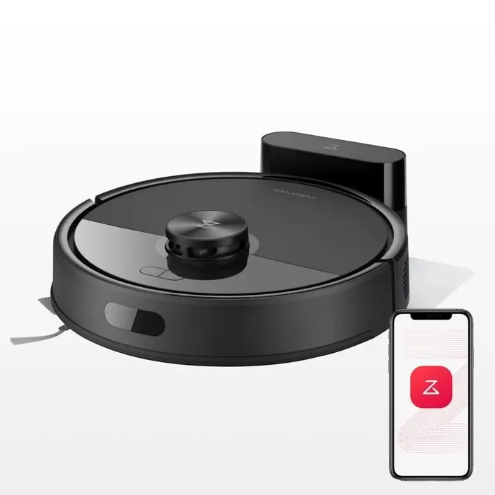 Roborock Q7 M5 (Q5 Pro Amélioré)Aspirateur Robot Laveur 10000 Pa, Double Anti-emmêlement, Navigation avec LiDAR Précis Noir
