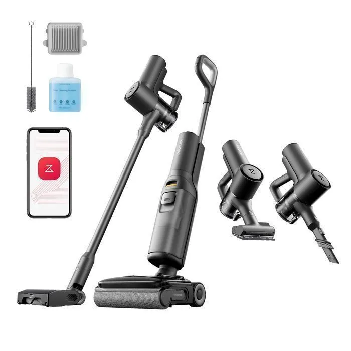 Roborock F25 ACE Combo Aspirateur Laveur, Complete Nettoyeur de Sol 20 kPa sans Fil 5-en-1 , 240W Assistance Bidirectionnelle App