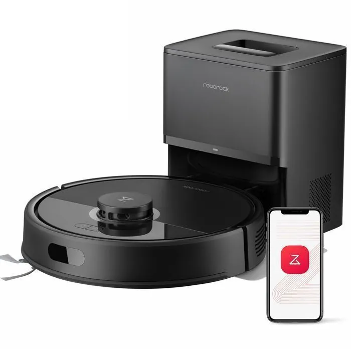 Roborock Q7 BF+ Aspirateur Robot Laveur-8000 Pa -Double Anti-emmêlement -Recharge Auto -Mise à Niveau du q7max+ Noir