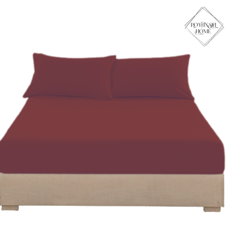 Drap-Housse 160x200 cm + 2 Taies d’Oreiller- Rouge – Confort Haut de Gamme – Tissu Doux et Résistant