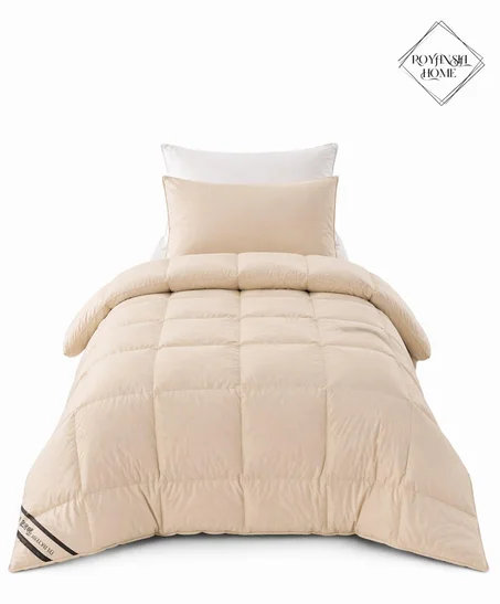Couette 1 Place + 1 Taie d’Oreiller – Confort Chaleureux & Douceur Quotidienne - Beige