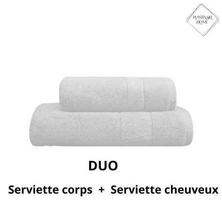 Pack Douche Essentielle – L’indispensable douceur du quotidien "Serviette corps + Serviette cheuveux"