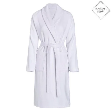 Peignoir de Bain – Douillet, Absorbant & Élégant – Confort Total Après la Douche - Blanc L