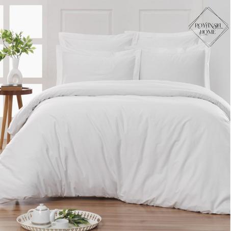 Housse de Couette 2 Places 220x240 cm – Élégance, Protection & Confort - Blanc